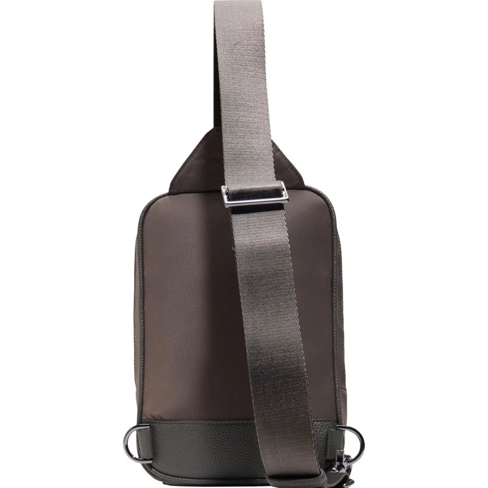 NEW Ted Baker Wickham Sling Bag Charcoal Gray Crossbody Travel Utility Modern